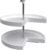 Rev-A-Shelf 2 Tier Pie-Cut Plastic Lazy Susan for Corner Base Cabinets, 28″ | Double Shelf Spice/ Can Organizer with 360-degree Swivel, Plastic Shelves with Adjustable Chrome Post, White, 6942-28-11-52