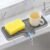 JACZZO Silicone Sponge Holder for Kitchen Sink, (10×4 In) Sink Caddy with Drain Spout, Self Draining Soap Tray & Organizer, Kitchen Accessories,Bathroom Organizer, Easy to Clean (Grey)
