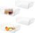 Under Shelf Storage Basket, Hanging Shelf Basket Slides Under Shelves for Storage Metal Under Cabinet Shelf Basket Organizer for Kitchen Pantry Desk Bookshelf (White Pack of 4)