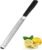 Zester Grater with Protective Cover, Fine Stainless Steel Lemon Zester | Cheese shredder for Kitchen, Ideal for parmesan, Garlic, Nutmeg, Chocolate, Fruits, Vegetables – Black