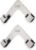 Joseph Joseph Space Set of 2 Pot and Pan Lid Holders Self Adhesive Wall Mount Storage Organizer, Suitable for Lids up to 11 in, 3M VHB Tape and Screws Included, Stainless Steel