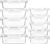 M MCIRCO 10 Pack Glass Food Storage Containers with Lids, White | Glass Meal Prep Containers,Airtight Lunch Containers with Lids, Microwave, Oven, Freezer and Dishwasher Friendly, BPA Free