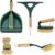 Pine-Sol Scrub Brush Cleaning Tool Set – Heavy Duty Brushes with Bamboo Handles, Dustpan, Shower Squeegee – Dishwashing, Kitchen, and Bathroom Cleaning Supplies, 6 Pieces