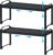 X-cosrack 25.5 Inches 2 Pack Expandable Cabinet Shelves, Stackable Shelf Organizer for Kitchen Cabinet Countertop Storage, Adjustable Counter Cupboard Pantry Organizer Shelf Rack Stand Riser, Black