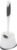 Clorox Corner Toilet Bowl Brush with Under Rim Scrubber, Includes Corner Storage Caddy, White