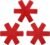Pot and Pan Protectors, Set of 3, 3 Different Size Pot Separator for Stacking Felt Pan Protectors Dividers for Glass Ceramic Plates Cookware, Red