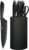 Knife Set, 8-Piece Kitchen Knife Set with Universal Block – Anti-Rust Chef Knives, Ergonomic Design, Dishwasher Safe (Black)