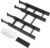 SpaceAid Bamboo Drawer Dividers with Inserts and Labels, Kitchen Adjustable Drawer Organizers, Expandable Organization for Home, Office, Dressers, 4 Dividers with 9 Inserts (17″-22″ Black)