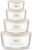 Glass Food Container Set with Glass Lid, 4 Pack, Meal Prep Containers with Silicone Framed Airtight Lid, Leakproof, 100% Plastic Free,