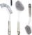 3 Pack Shower Brush for Cleaning, Heavy-Duty Scrub Brush Set for Bathroom | 3 Specialized Brushes, Stiff Bristles, Curved Brush, V-Shaped Grout Brush, Bathroom Deep Cleaning