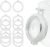 12 Pieces Rubber Seals Rings for Glass Jars, Airtight Silicone Replacement Gasket, Leakproof Silicone Gasket Sealing Rings for Mason Jars, Elastic and Fits Most Sizes (White)