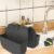 Sponge Holder for Kitchen Sink, Silicone Sink Saddle Caddy Organizer Rack, Sponges Holder Over Faucet, Hanging Kitchen Organizer Accessories Rack Basket Black