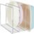 mDesign 3 Slot Tray and Pan Rack — Metal Wire Rack for Pantry and Kitchen Storage — Freestanding Pan Lid Holder Also for Baking Trays and Crockery – Silver