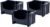 Mighty Tuff Jumbo Stackable Storage Bins, Pack of 3, Easy-Access Storage, Large Easy-to-Grip Handles, Wide Front Opening, Interlocking, Stack Vertically, Black