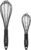 NileHome Silicone Whisk Set 8″ 10″ Kitchen Whisk Kitchen Wisk Wire Whisks for Cooking, Whisking, Blending, Beating, Stirring-Black