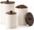 Canisters Sets for the Kitchen with Airtight Bamboo Lids, Ceramic|Set of 3