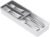 Lifewit Compact Silverware Organizer for Kitchen Drawer | Narrow Flatware Tray Holder, Plastic Cutlery Spoons, Forks and Knives Storage, White&Gray, 1 Pack