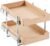 VEVOR 2 Tier Pull Out Cabinet Organizer, 14″ W x 21″ D Cabinet Drawer, Soft Close Slide out Shelf, Heavy-Duty Sliding Wood Drawer, Adjustable Base Cabinet Organization for Kitchen Pantry Bathroom