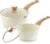 SENSARTE 2.0 & 3.0 Quart Ceramic Sauce Pan Sets with Lid, Cooking Pots Set, Nonstick Saucepan Set with Pour Spout, Small Kitchen Pot, Non toxic Saucepot, Induction Comptable, PFOA PTFE PFAS Free
