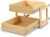 Pull Out Cabinet Organizer, 23”W×21”D×16”H Soft Close Slide Out Wood Drawer Shelves Storage for Kitchen, 2-Tier, Finished, Heavy-Duty, Bottom Assembly