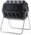 FCMP Outdoor Heavy Duty 37 Gallon 8 Sided Steel Portable Plastic Dual Chamber Tumbling Composter Outdoor Elevated Rotating Garden Compost Bin, Black | Portable Plastic Dual Chamber Tumbling Composter Outdoor Elevated Rotating Garden Compost Bin