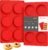 Redfly Silicone Egg Molds for Breakfast Sandwiches 2 Pcs, Non Stick 3 Inch Egg Bites Baking Pans, Silicone Muffin Pans for Baking, Round Muffin Top Pan for Whoopie Pie Pan, Tarts, Quiche