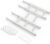 SpaceAid Bamboo Drawer Dividers with Inserts and Labels, Kitchen Adjustable Drawer Organizers, Expandable Organization for Home, Office, Dressers, 4 Dividers with 9 Inserts (17″-22″ White)