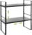 Across-Star Expandable Cabinet Shelf Organizer Rack, Stackable Kitchen Countertop Organizer Storage Shelves, Adjustable Height Pantry Counter Shelf Riser Spice Rack (Black, 2 Pack)
