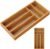 Small Silverware Organizer, Bamboo Kitchen Drawer Cutlery Organizer, Utensil Holder, Flatware Organizer Tray (6.7″x14.2″x1.6″)