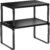 Simple Trending Cabinet Organizer Shelf, Set of 2 Stackable Kitchen Counter Shelves, Expandable Spice Rack Kitchen Storage Riser, Metal Engineered Wood, Black