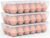 Clear Covered Egg Holder 3-Pack, Plastic Egg Storage for Refrigerator, Egg Tray Container with Lid, Fits 18 Eggs