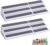 CiWiVOKi 3 Tier Expandable Spice Rack Organizer, White/Grey Plastic Spice Rack, Adjustable Length 14.6In-25.8In, 2 Pack Non-Skid Tiered Spice Shelf Organizer for Kitchen Cabinet, Cupboard, Pantry