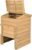 Goplus Solid Wood Compost Bin, 48 Gallon Outdoor Composter w/Lockable Sliding Door, Flip-top Opening, Gas Rods, Heavy-Duty Large Capacity Composter for Backyard, Garden, Farm