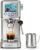 XIXUBX Cold Brew Espresso Maker with Milk Frother for Cappuccino & Latte | 20-Bar Pump, Built-in Pressure Gauge, Powerful Steam Wand, Milk Frothing Pitcher, 42 oz Removable Water Tank, Stainless Steel