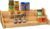 Spice Rack Kitchen Cabinet Organizer- 3 Tier Bamboo Expandable Display Shelf Yellow