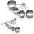 10-Piece Stainless Steel Measuring Cups and Spoons Set for Home Baking Essentials, Dishwasher Safe Kitchen Tools