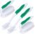 Scrub Brush Set, 4 Pack Deep Cleaning Brush Kit, Green | 2 Scrub Brush, 2 Tile & Grout Brush with Built-in Scraper, Household Commercial Scrubber for Floor, Shower, Pool Wall, Tub