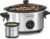 Hamilton Beach 7 Quart Stay or Go Portable Programmable Slow Cooker | 15 Cooking Options | Clip-Tight Glass Lid For Easy Travel | 20 oz Party Dipper | Dishwasher Safe Stoneware Crock | Silver
