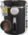 Veken Coffee Canister with Window, Airtight Stainless Steel Container, 22OZ | Kitchen Food Storage Organizers for Beans,Ground,Espresso,Rice,Tea,Sugar,Bar Accessories,Gifts,Jars, Scoop,Black