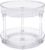 Amazon Basics Lazy Susan Turntable Organizer for Spices and Condiments, 9″ Diameter, 2 Tier, Clear