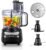 FOHERE Food Processor, 12 Cup, 2-in-1 Feed Chute Food Chopper & Meat Grinder, 500 Watt Motor, BPA Free, Stainless Steel, Procesador de Alimentos for Mincing, Dicing, Shredding, Puree & Kneading Dough