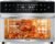 Beelicious 32QT Extra Large Air Fryer, 19-In-1 Air Fryer Toaster Oven Combo with Rotisserie and Dehydrator, Digital Convection Oven Countertop Airfryer Fit 13″ Pizza, 6 Accessories, Stainless Steel