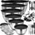 Thickened Heavy-Duty 26pcs Stainless Steel Bowl, Mixing Bowl Set with Lid, Grater Attachment, Non-Slip Bottom and Kitchen Gadget Set, Sizes 7, 4, 2.5, 2.0, 1.5, 1QT, Ideal for Mixing and Serving