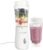 Hamilton Beach Portable Blender for Smoothies With 14 oz. Travel Jar | 2 BPA Free Jars & Lids | Durable Stainless Steel Blades | 300 Watts Peak Power | Personal Smoothie Blender | White | 51102G
