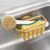 TAILI Sponge Holder for Kitchen Sink with Suction Cup-Gold, Aluminum | Rustproof Aluminum Sink Caddy for Sponges,Brushes,Stoppers & Scrapers,Removable Ventilated Quick-dry Design, holds Up 11lbs