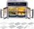 HotKing Dual-Zone Air Fryer Toaster Oven Combo, 28 QT XL Convection Oven | French Door, Stainless Steel Non-Toxic, 10-in-1 Multifunction, 500F Broil, Rotisserie, Dehydrate, Reheat, Bake, ETL Rated