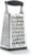 Cuisipro Stainless Steel Cheese Grater with Handle, 4 Sided Box Grater for Kitchen, Ginger Grater Dishwasher Safe, Fruit and Vegetables Slicer, Cheese Shredder for Potato, Chocolate, Parmesan, Ginger