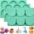 Zorazio 4Inch Round Silicone Mold for Baking, 3Pcs Large Silicone Muffin Top Pan Non-Stick, 6-Cavity Baking Mold for Breakfast Sandwiches Hamburger Egg Whoopie Pie