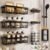 Veken Shower Caddy 6-Pack, Advanced Rustproof Design, No Drilling Adhesive Shelves, Rack with Soap Holder, Large Capacity Bathroom Organizers and Storage, Wall-Mounted Kitchen & Home Decor
