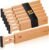 Fabsome Drawer Divider 6 Pack, Bamboo Dresser Organizers for Clothes Socks Underwear Baby Clothing, Wooden Separators for Nursery Organization Adjustable from 12.5” to 17” with Soft Foam Ends